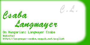 csaba langmayer business card